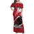Personalized Canada Ontario Province Family Matching Off Shoulder Maxi Dress and Hawaiian Shirt Black Bear Flag Stylized
