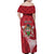 Personalized Canada Ontario Province Family Matching Off Shoulder Maxi Dress and Hawaiian Shirt Black Bear Flag Stylized