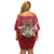 Personalized Canada Ontario Province Family Matching Off Shoulder Short Dress and Hawaiian Shirt Black Bear Flag Stylized
