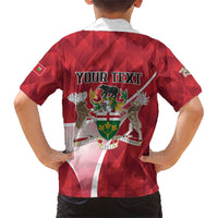 Personalized Canada Ontario Province Family Matching Short Sleeve Bodycon Dress and Hawaiian Shirt Black Bear Flag Stylized