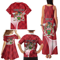 Personalized Canada Ontario Province Family Matching Tank Maxi Dress and Hawaiian Shirt Black Bear Flag Stylized