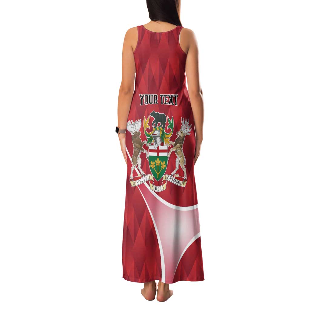 Personalized Canada Ontario Province Family Matching Tank Maxi Dress and Hawaiian Shirt Black Bear Flag Stylized