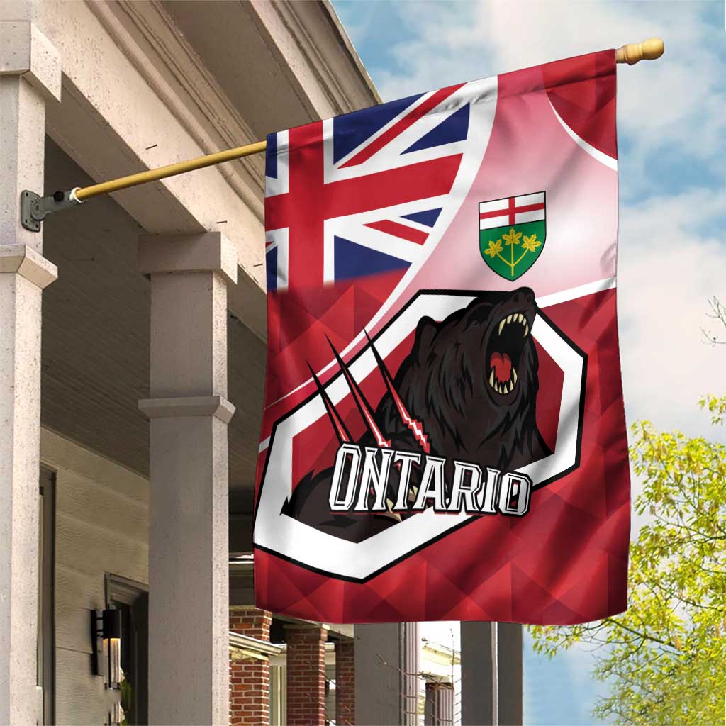 Canada Ontario Province Garden Flag Black Bear Flag Stylized