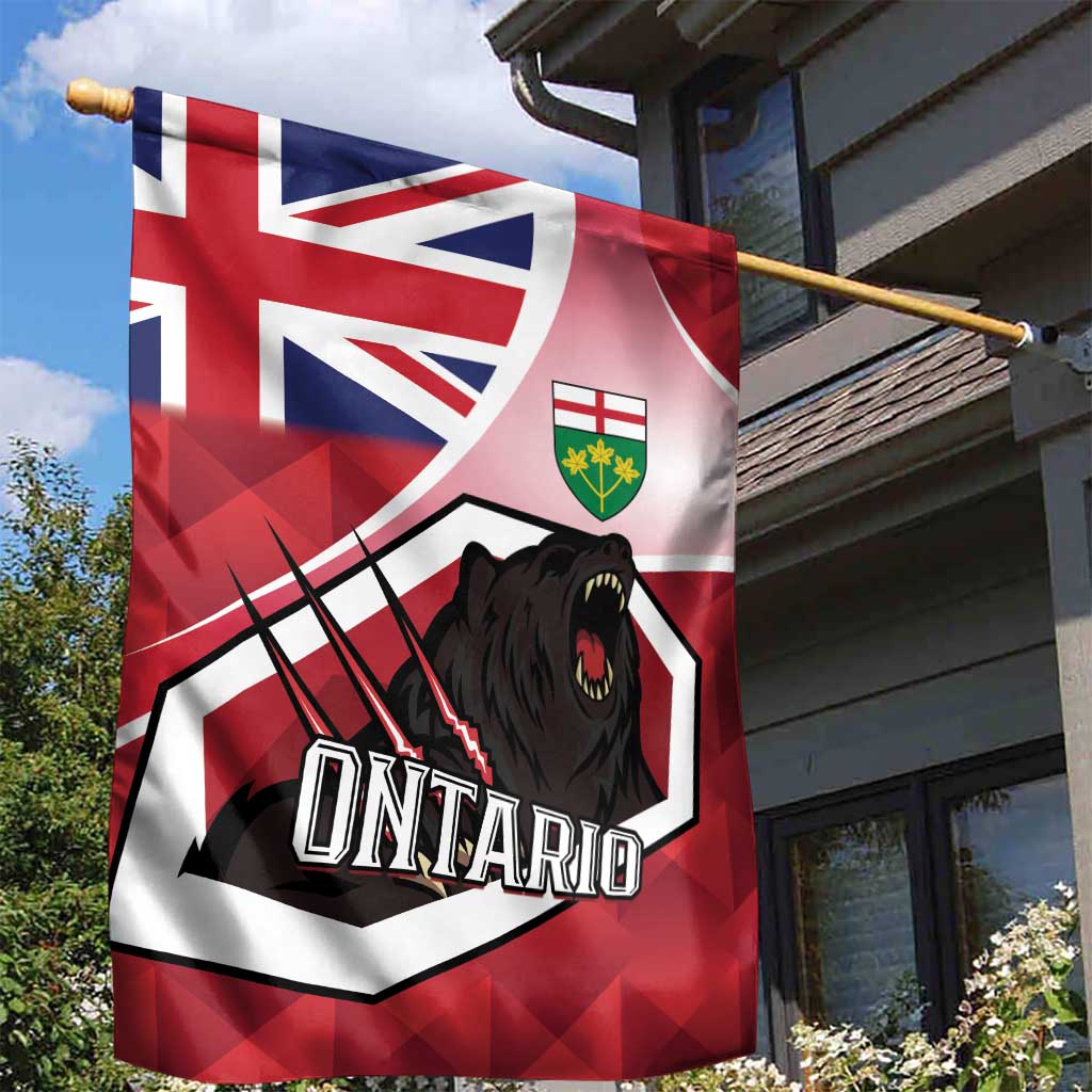 Canada Ontario Province Garden Flag Black Bear Flag Stylized
