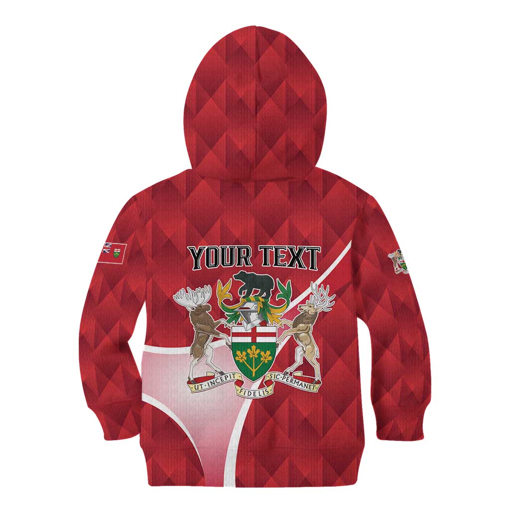 Personalized Canada Ontario Province Kid Hoodie Black Bear Flag Stylized