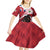 Personalized Canada Ontario Province Kid Short Sleeve Dress Black Bear Flag Stylized