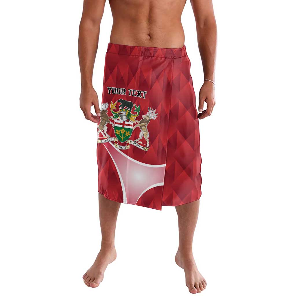 Personalized Canada Ontario Province Lavalava Black Bear Flag Stylized