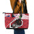 Canada Ontario Province Leather Tote Bag Black Bear Flag Stylized