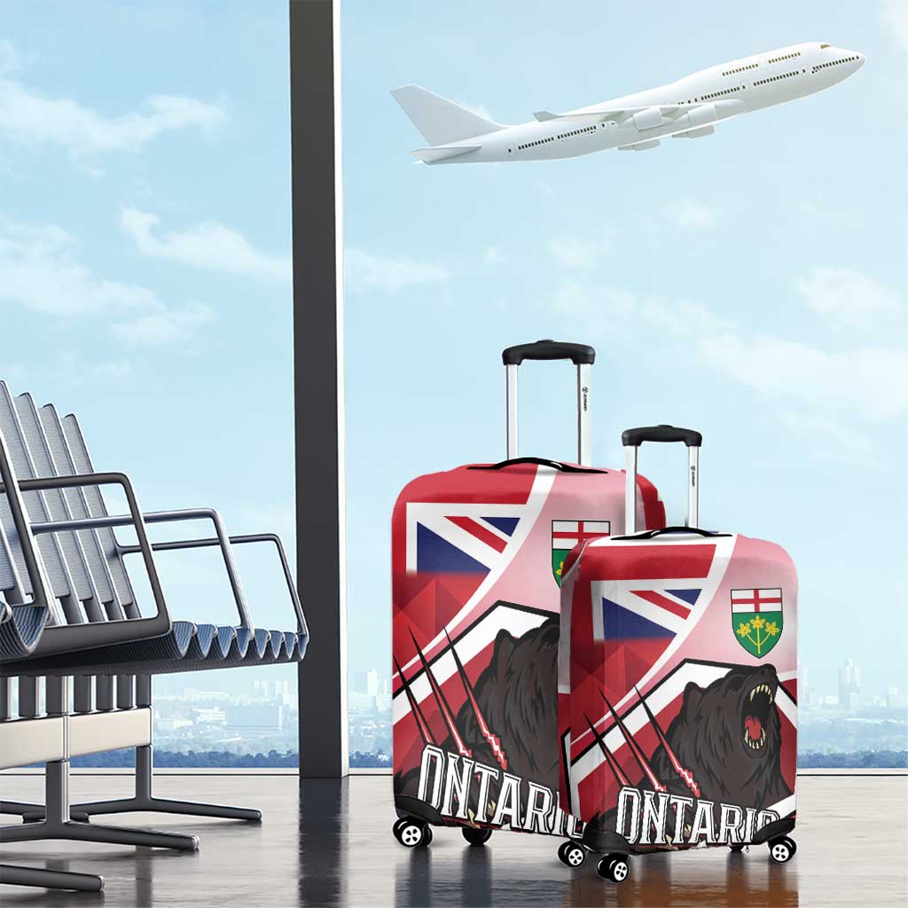 Canada Ontario Province Luggage Cover Black Bear Flag Stylized