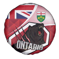 Canada Ontario Province Spare Tire Cover Black Bear Flag Stylized