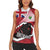 Personalized Canada Ontario Province Women Sleeveless Polo Shirt Black Bear Flag Stylized