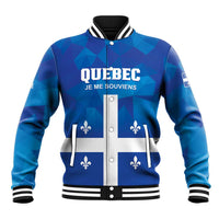Personalized Canada Quebec Province Baseball Jacket Je Me Souviens