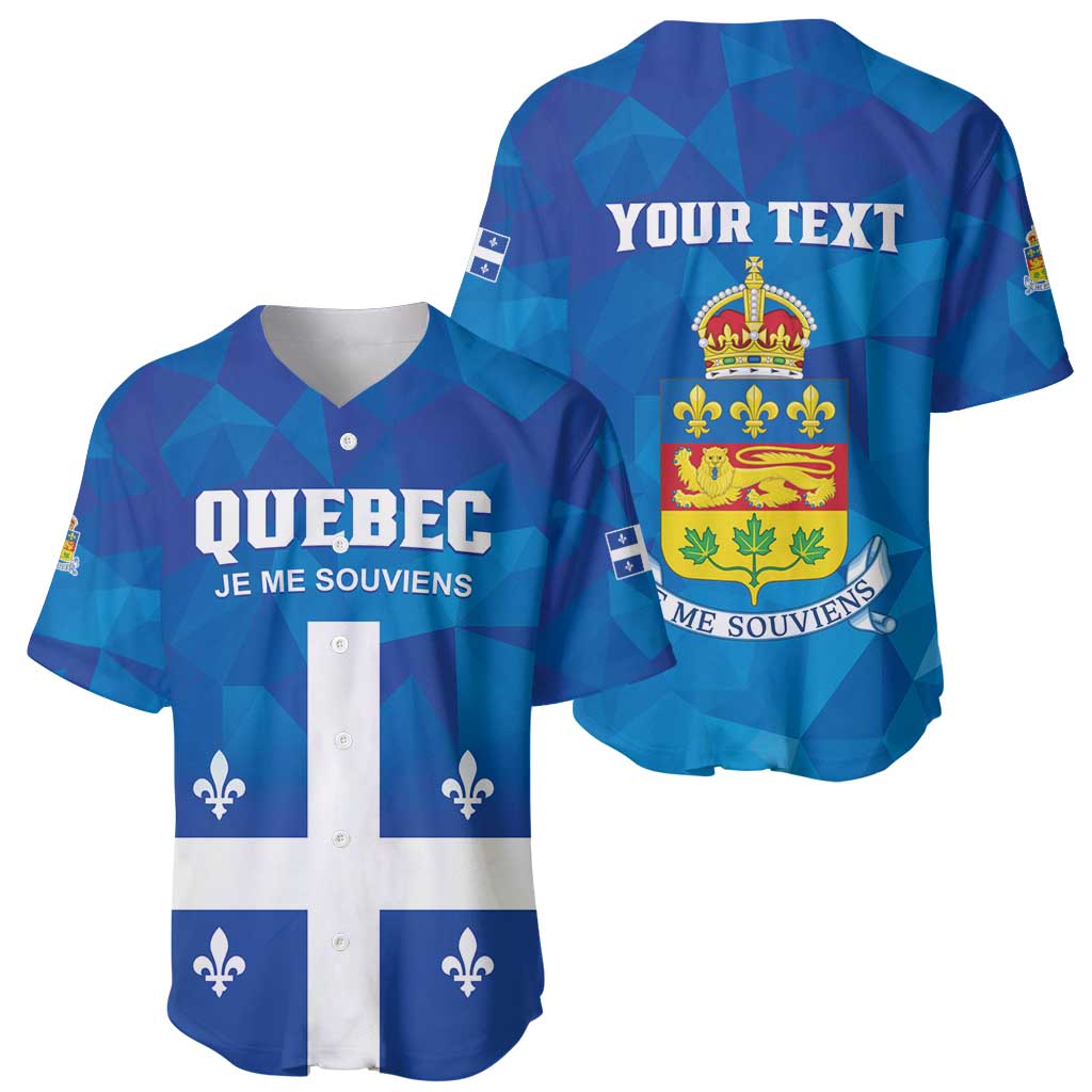 Personalized Canada Quebec Province Baseball Jersey Je Me Souviens
