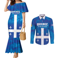 Personalized Canada Quebec Province Couples Matching Mermaid Dress and Long Sleeve Button Shirt Je Me Souviens