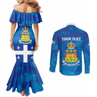 Personalized Canada Quebec Province Couples Matching Mermaid Dress and Long Sleeve Button Shirt Je Me Souviens