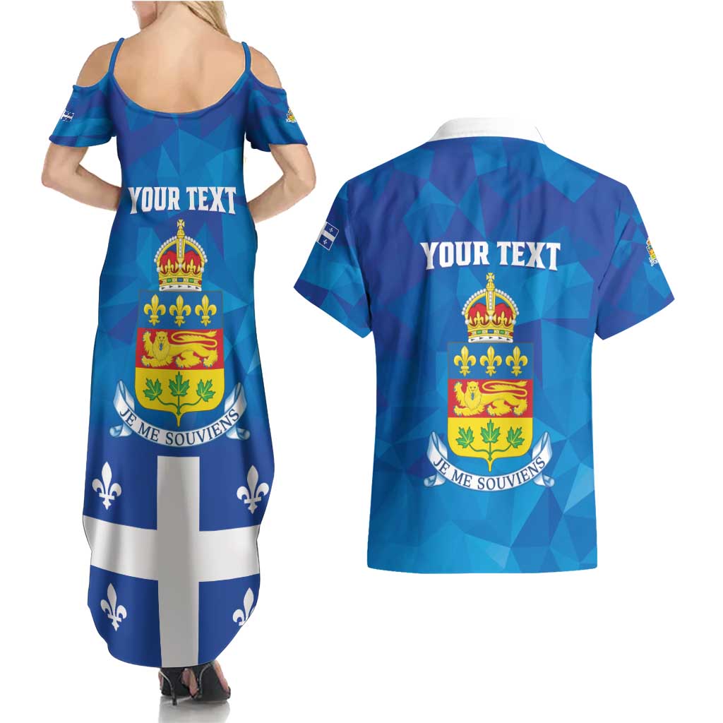 Personalized Canada Quebec Province Couples Matching Summer Maxi Dress and Hawaiian Shirt Je Me Souviens