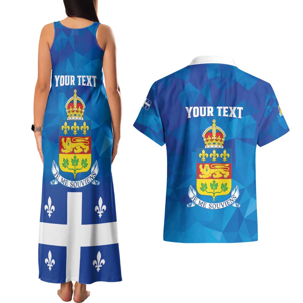 Personalized Canada Quebec Province Couples Matching Tank Maxi Dress and Hawaiian Shirt Je Me Souviens