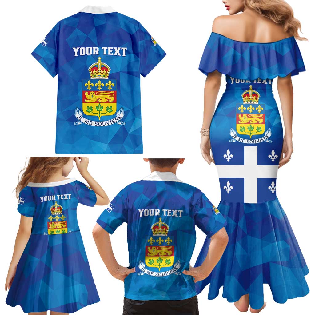 Personalized Canada Quebec Province Family Matching Mermaid Dress and Hawaiian Shirt Je Me Souviens