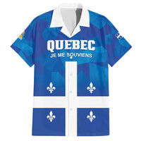 Personalized Canada Quebec Province Family Matching Off The Shoulder Long Sleeve Dress and Hawaiian Shirt Je Me Souviens