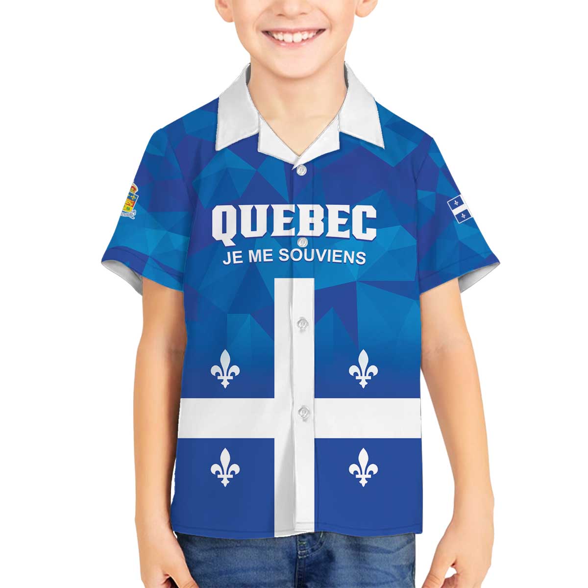 Personalized Canada Quebec Province Family Matching Off The Shoulder Long Sleeve Dress and Hawaiian Shirt Je Me Souviens