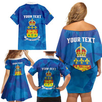 Personalized Canada Quebec Province Family Matching Off Shoulder Short Dress and Hawaiian Shirt Je Me Souviens