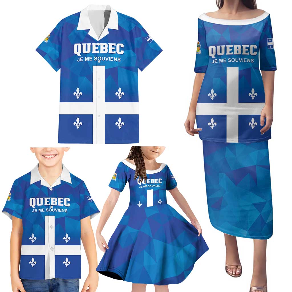 Personalized Canada Quebec Province Family Matching Puletasi and Hawaiian Shirt Je Me Souviens
