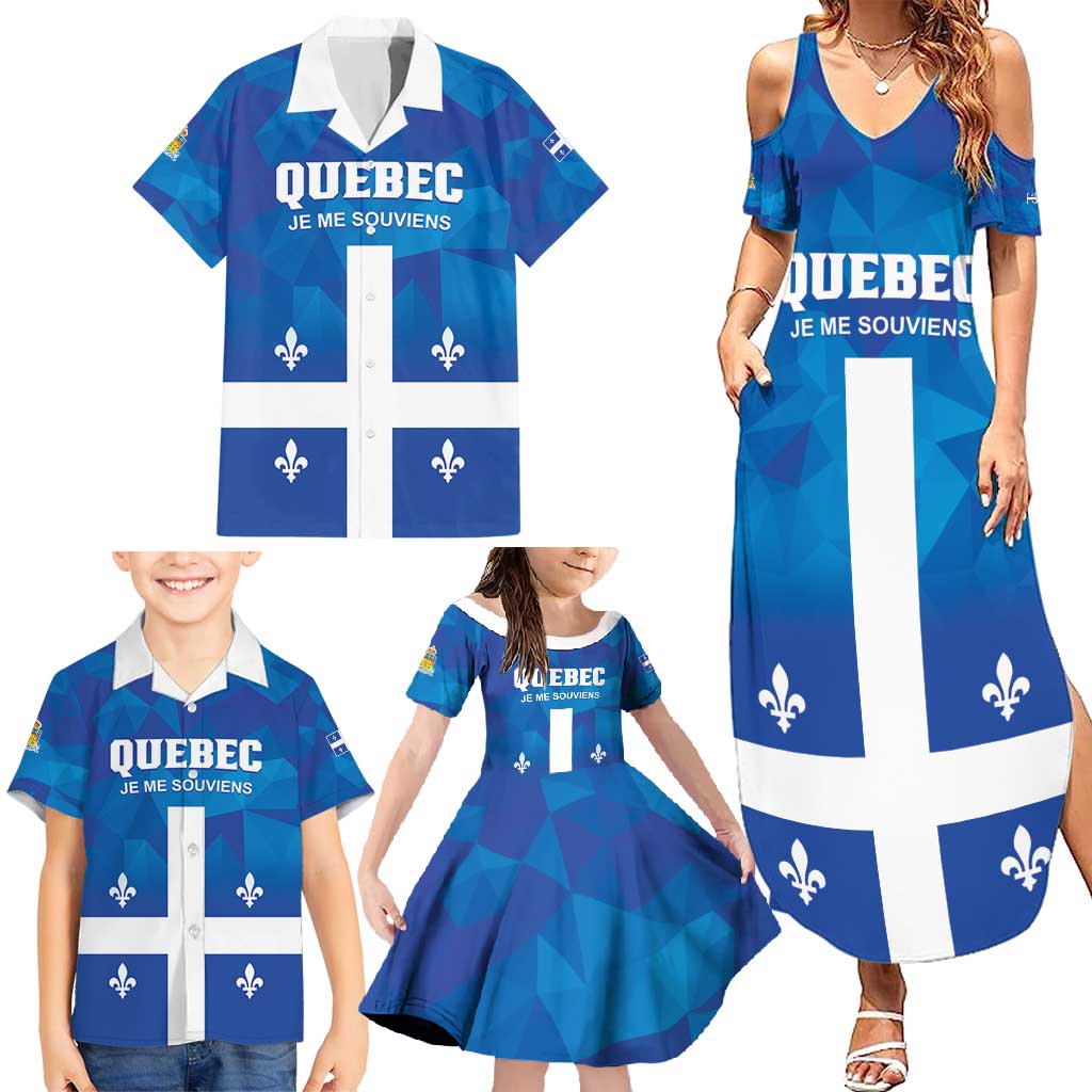 Personalized Canada Quebec Province Family Matching Summer Maxi Dress and Hawaiian Shirt Je Me Souviens
