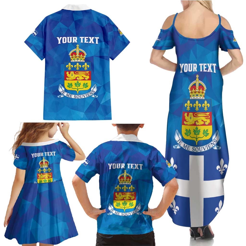 Personalized Canada Quebec Province Family Matching Summer Maxi Dress and Hawaiian Shirt Je Me Souviens