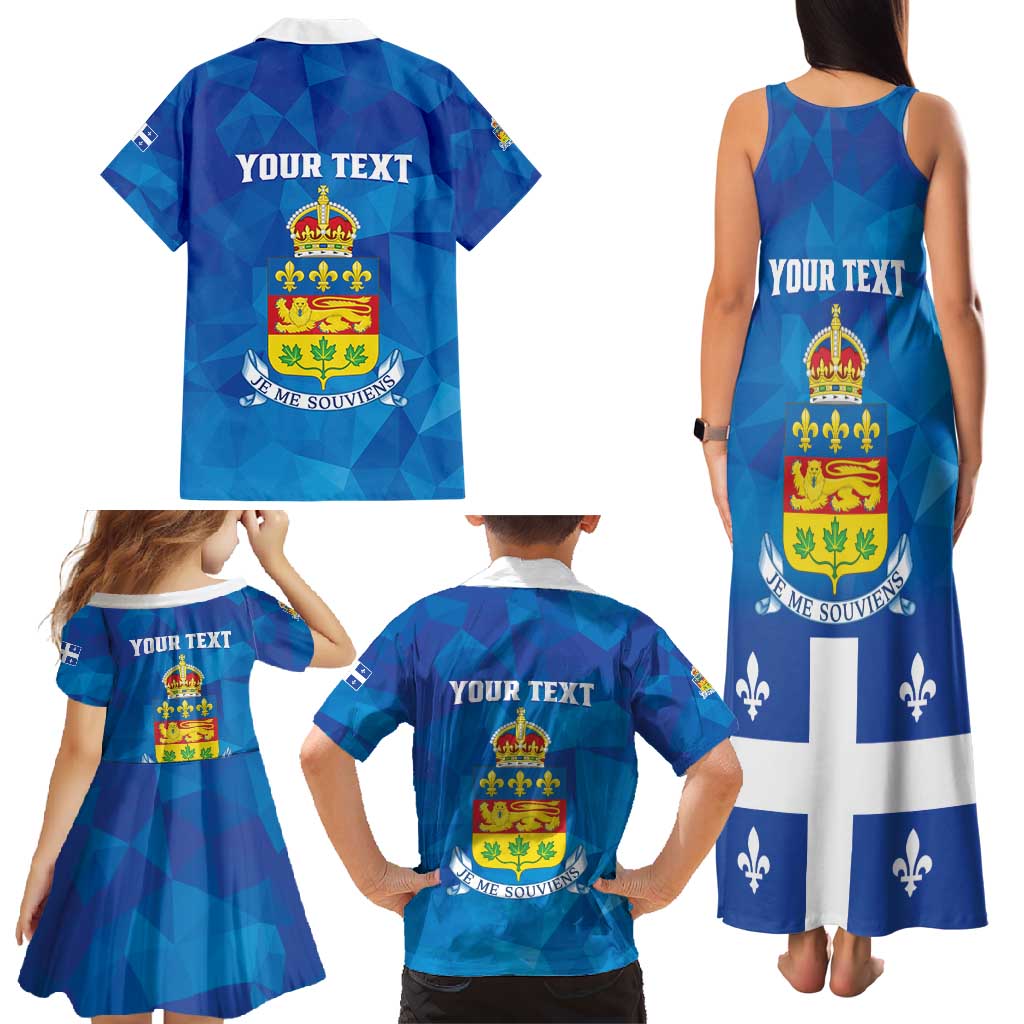 Personalized Canada Quebec Province Family Matching Tank Maxi Dress and Hawaiian Shirt Je Me Souviens