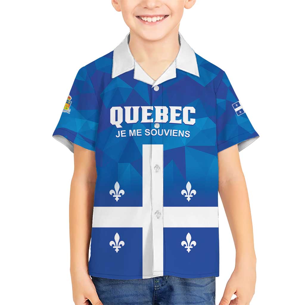 Personalized Canada Quebec Province Kid Hawaiian Shirt Je Me Souviens