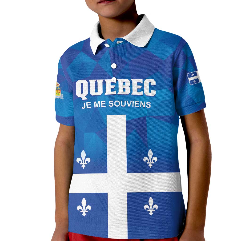 Personalized Canada Quebec Province Kid Polo Shirt Je Me Souviens