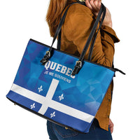 Canada Quebec Province Leather Tote Bag Je Me Souviens