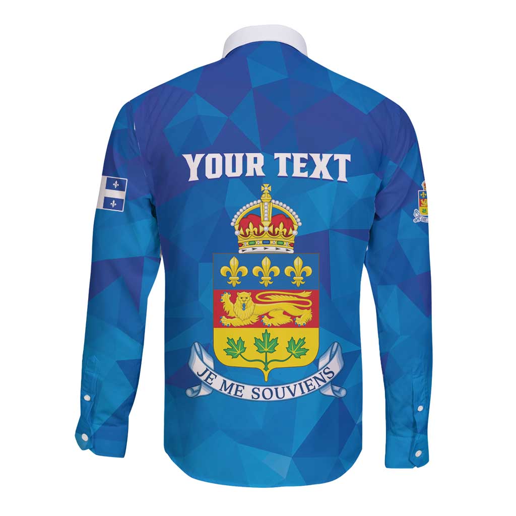 Personalized Canada Quebec Province Long Sleeve Button Shirt Je Me Souviens