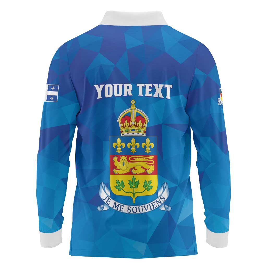 Personalized Canada Quebec Province Long Sleeve Polo Shirt Je Me Souviens