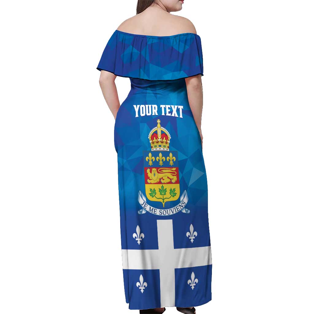 Personalized Canada Quebec Province Off Shoulder Maxi Dress Je Me Souviens