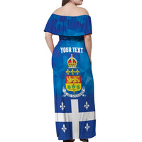 Personalized Canada Quebec Province Off Shoulder Maxi Dress Je Me Souviens