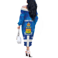Personalized Canada Quebec Province Off The Shoulder Long Sleeve Dress Je Me Souviens