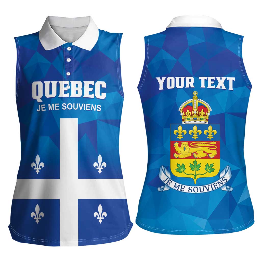 Personalized Canada Quebec Province Women Sleeveless Polo Shirt Je Me Souviens