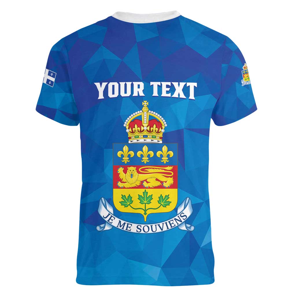 Personalized Canada Quebec Province Women V-Neck T-Shirt Je Me Souviens