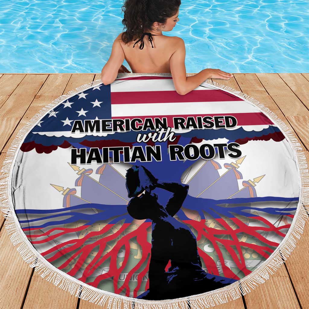 Haiti Heritage Month 2025 Beach Blanket American Raised With Haitian Roots