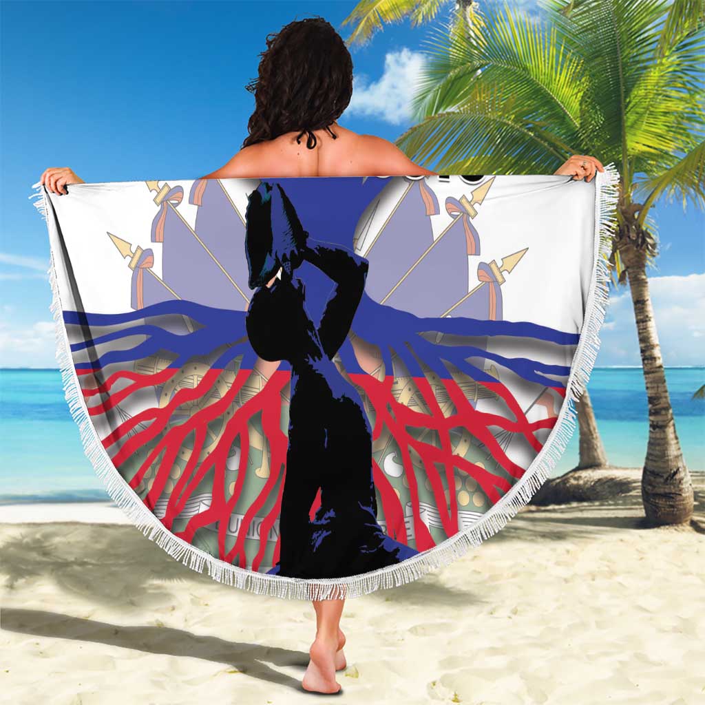 Haiti Heritage Month 2025 Beach Blanket American Raised With Haitian Roots