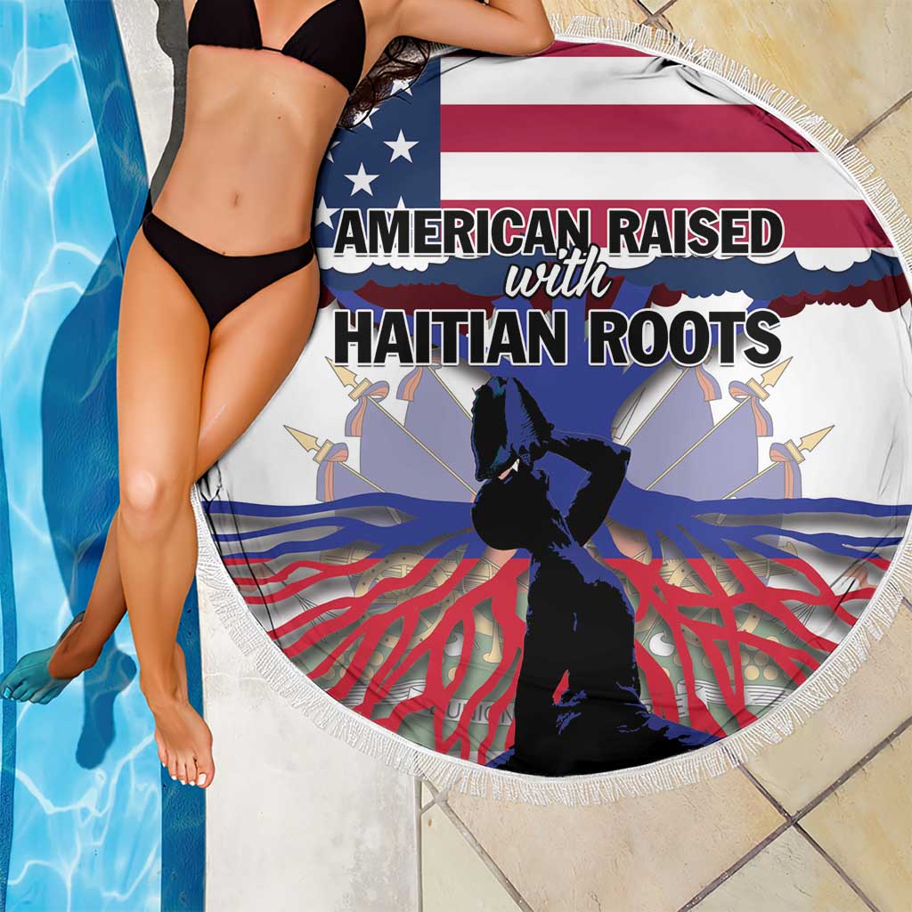 Haiti Heritage Month 2025 Beach Blanket American Raised With Haitian Roots