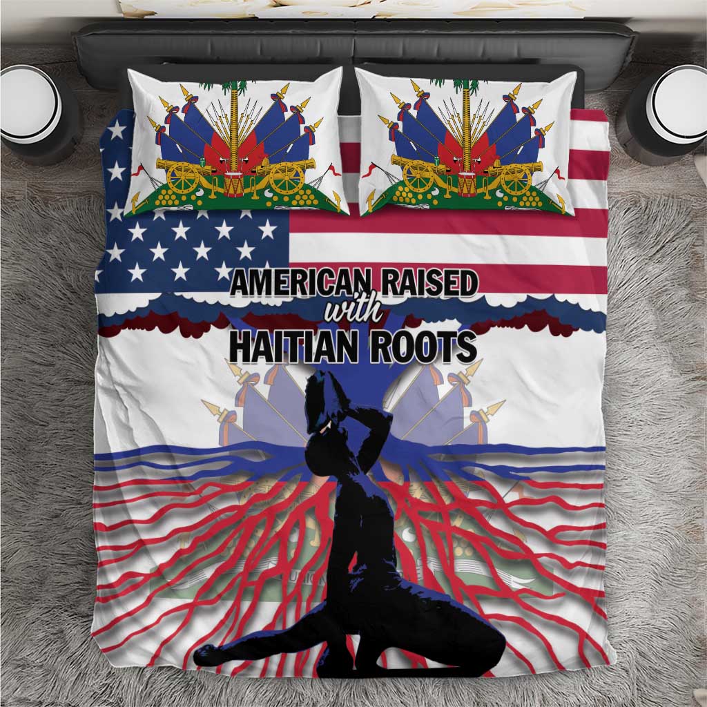 Haiti Heritage Month 2025 Bedding Set American Raised With Haitian Roots