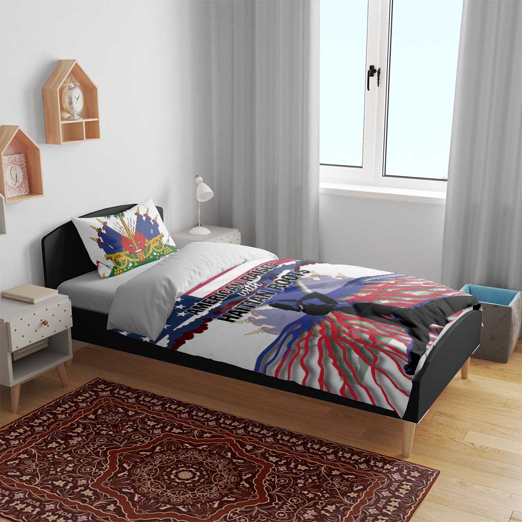 Haiti Heritage Month 2025 Bedding Set American Raised With Haitian Roots