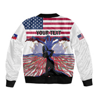 Haiti Heritage Month 2025 Bomber Jacket American Raised With Haitian Roots