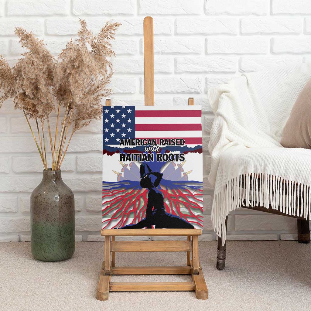 Haiti Heritage Month 2025 Canvas Wall Art American Raised With Haitian Roots