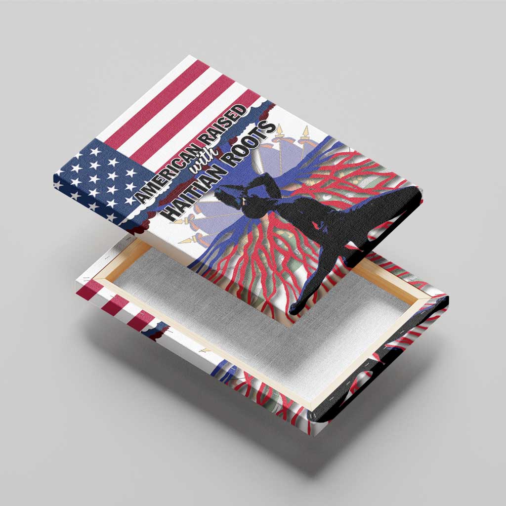 Haiti Heritage Month 2025 Canvas Wall Art American Raised With Haitian Roots