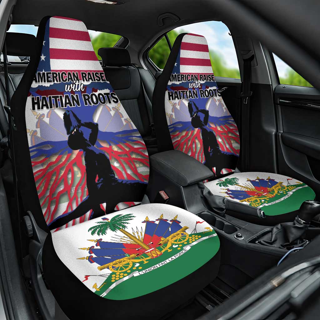 Haiti Heritage Month 2025 Car Seat Cover American Raised With Haitian Roots