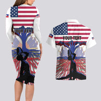 Haiti Heritage Month 2025 Couples Matching Long Sleeve Bodycon Dress and Hawaiian Shirt American Raised With Haitian Roots