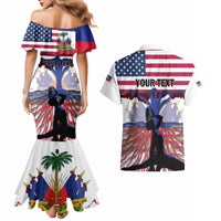 Haiti Heritage Month 2025 Couples Matching Mermaid Dress and Hawaiian Shirt American Raised With Haitian Roots